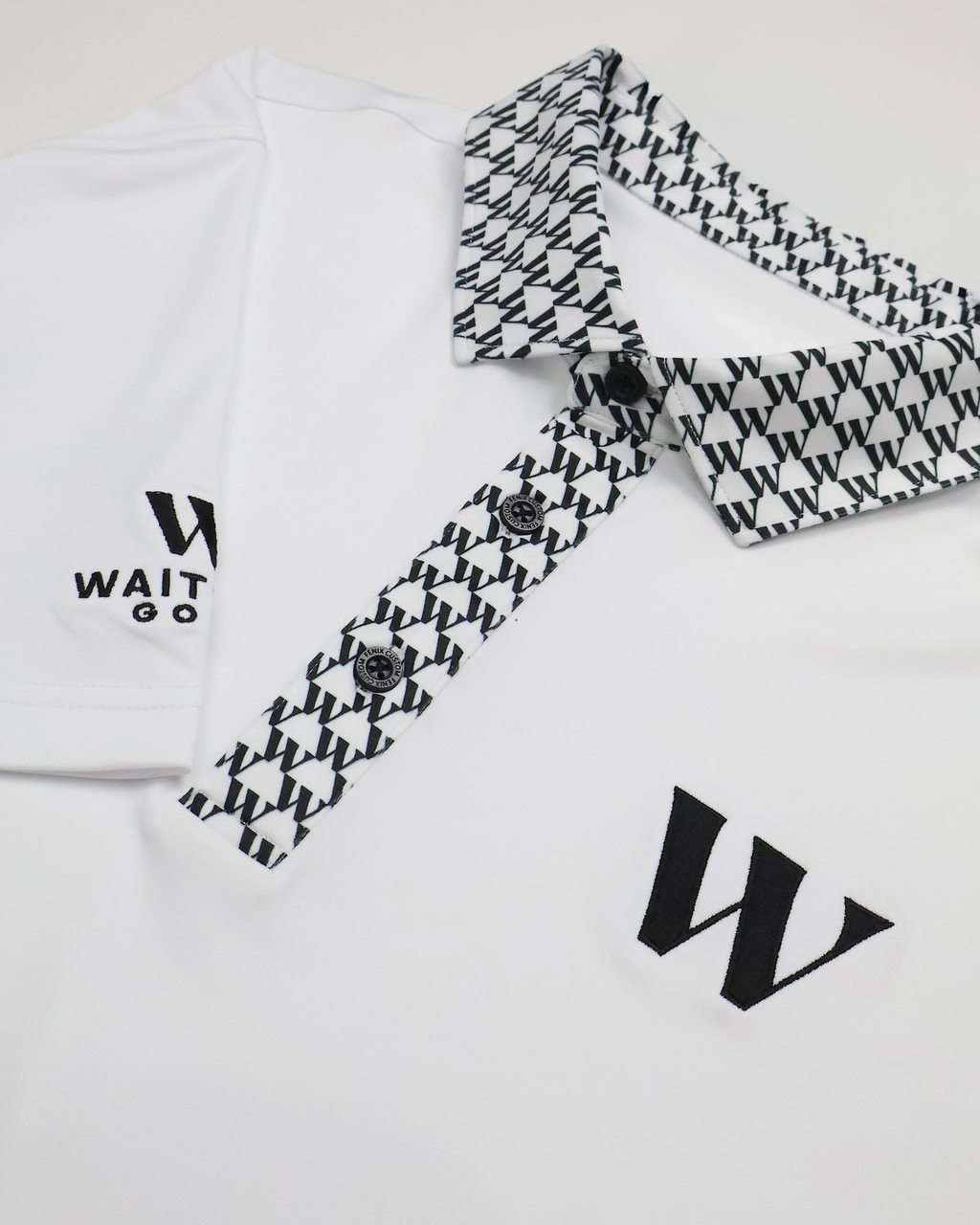 White Waitlist Golf Shirt