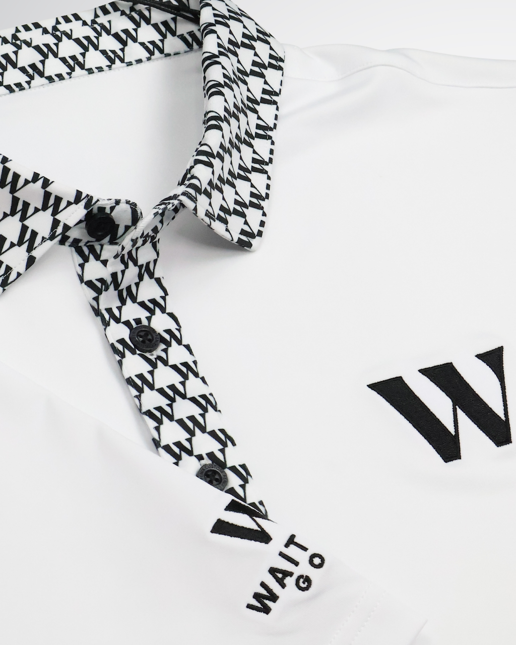 White Waitlist Golf Shirt
