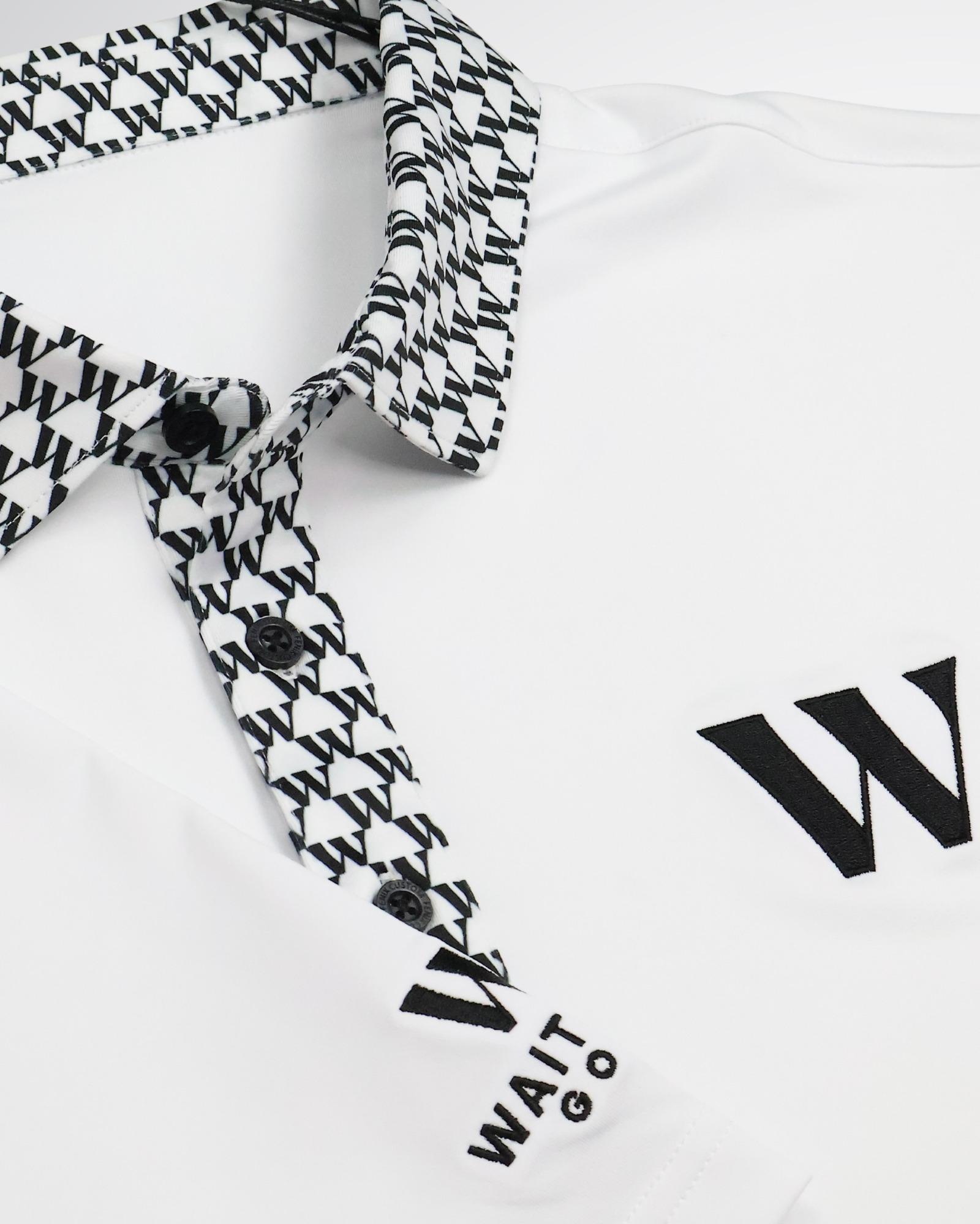 White Waitlist Golf Shirt