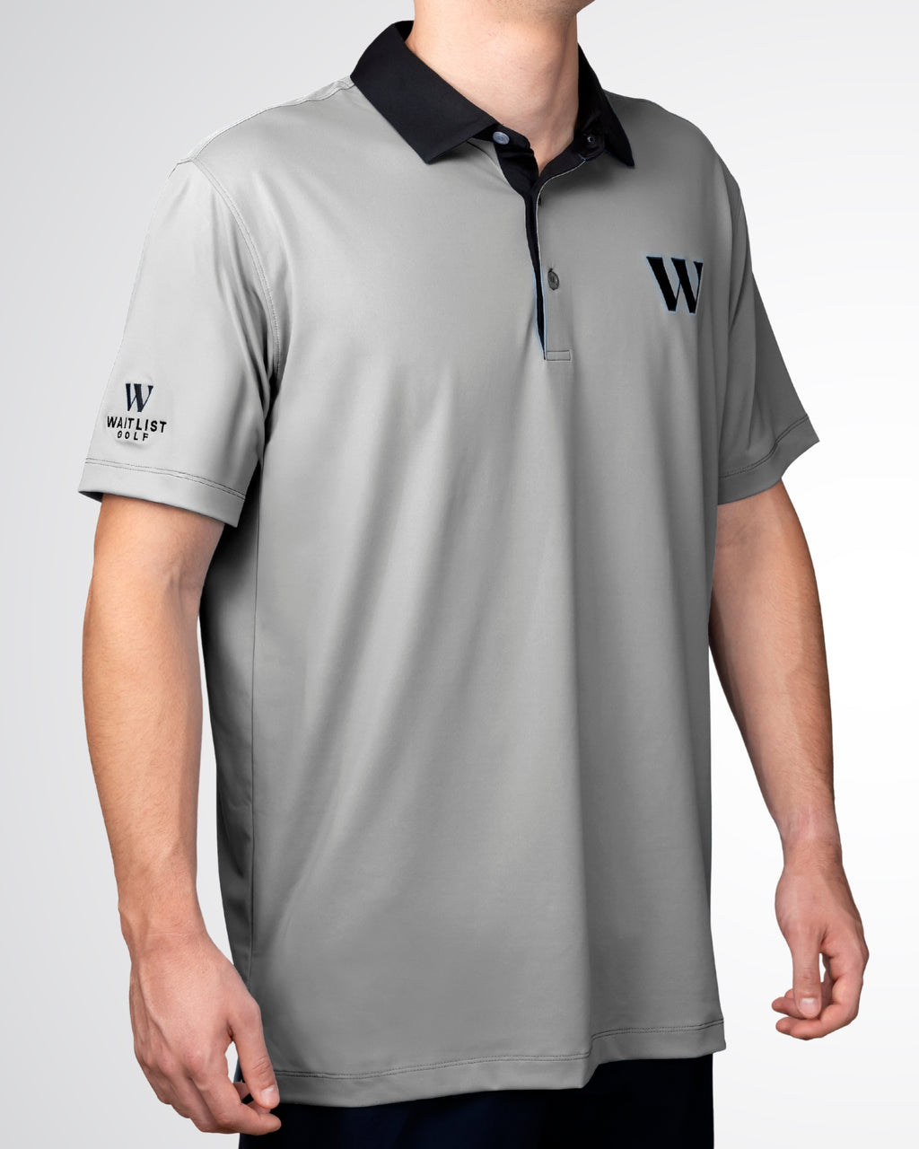 Gray & Black Waitlist Golf Shirt