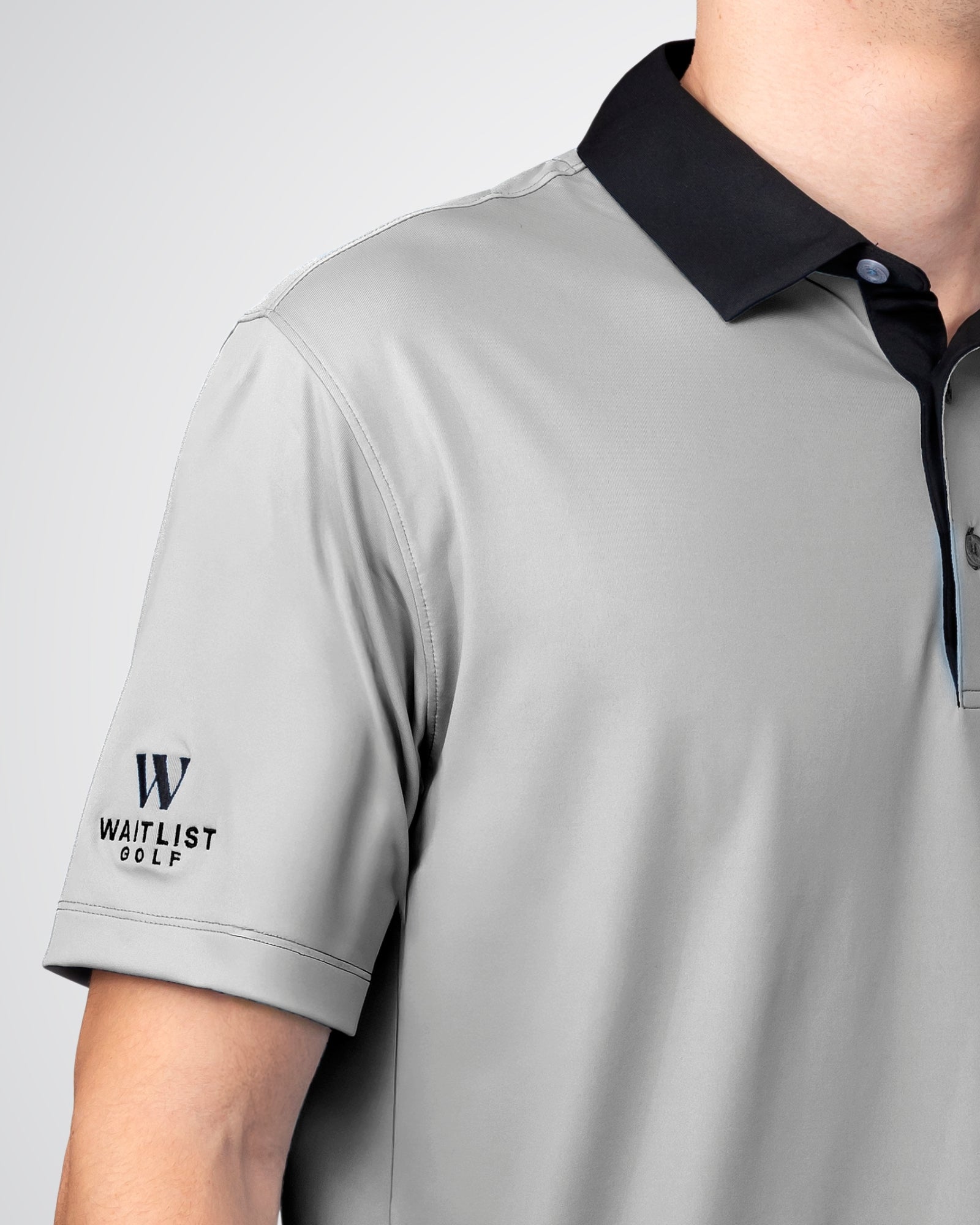 Gray & Black Waitlist Golf Shirt