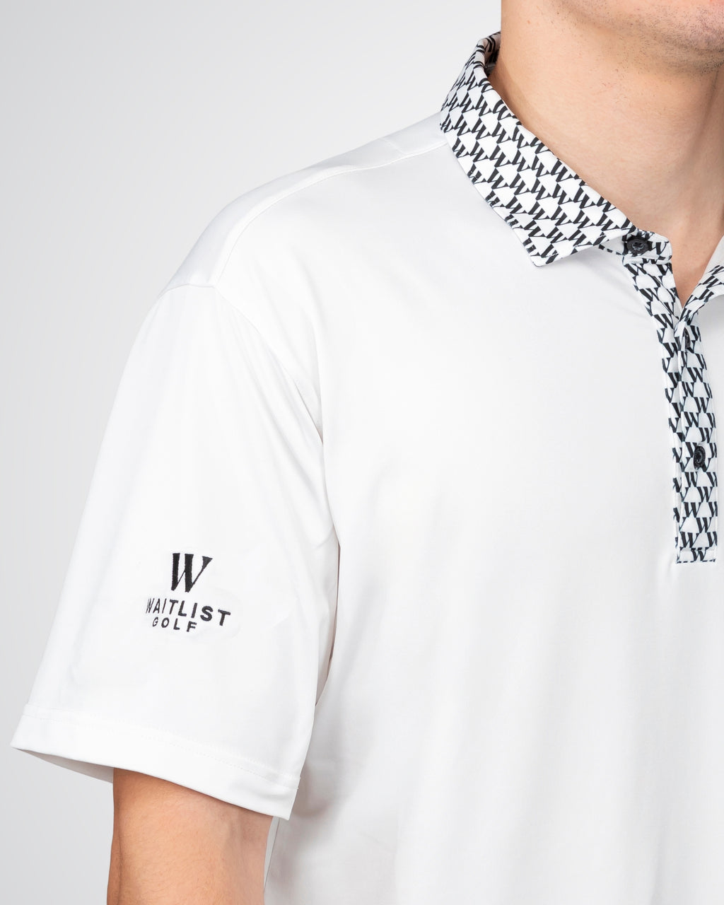 White Waitlist Golf Shirt
