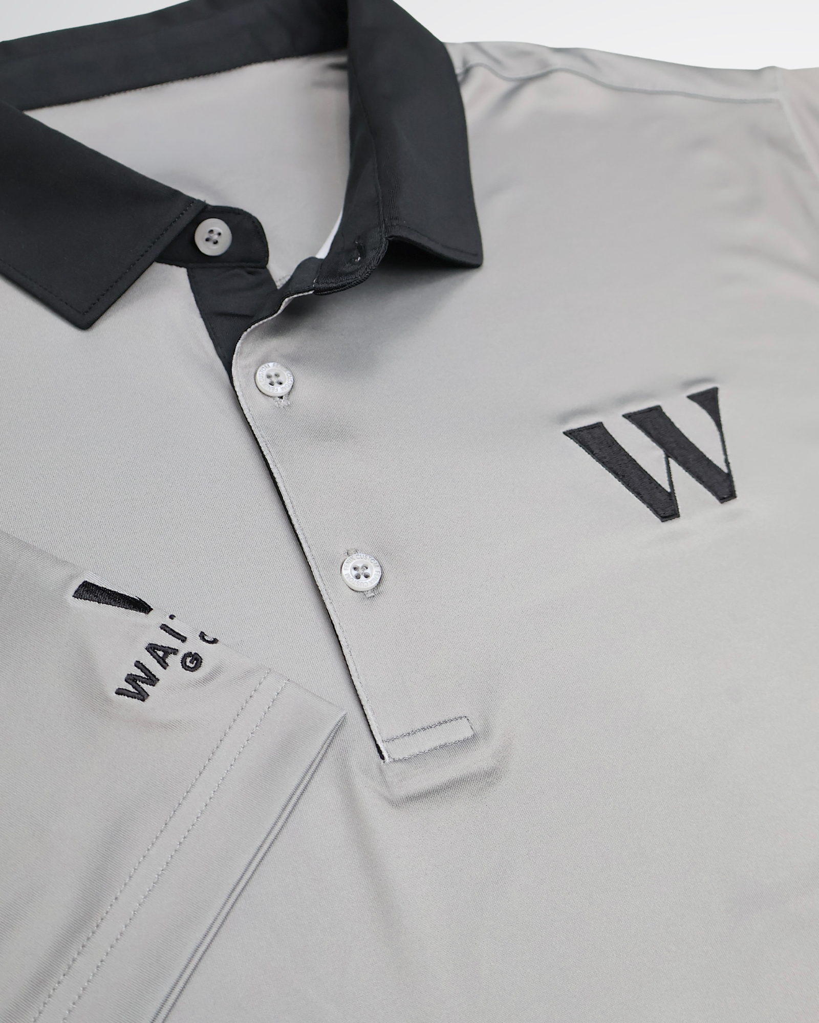 Gray & Black Waitlist Golf Shirt