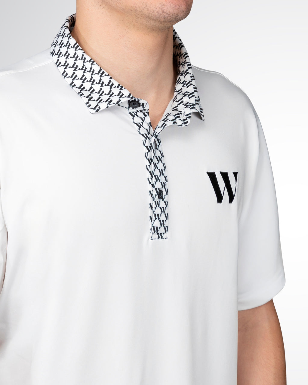 White Waitlist Golf Shirt