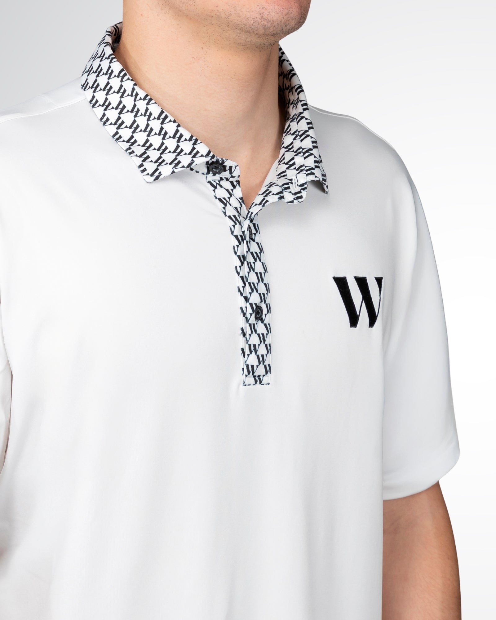 White Waitlist Golf Shirt