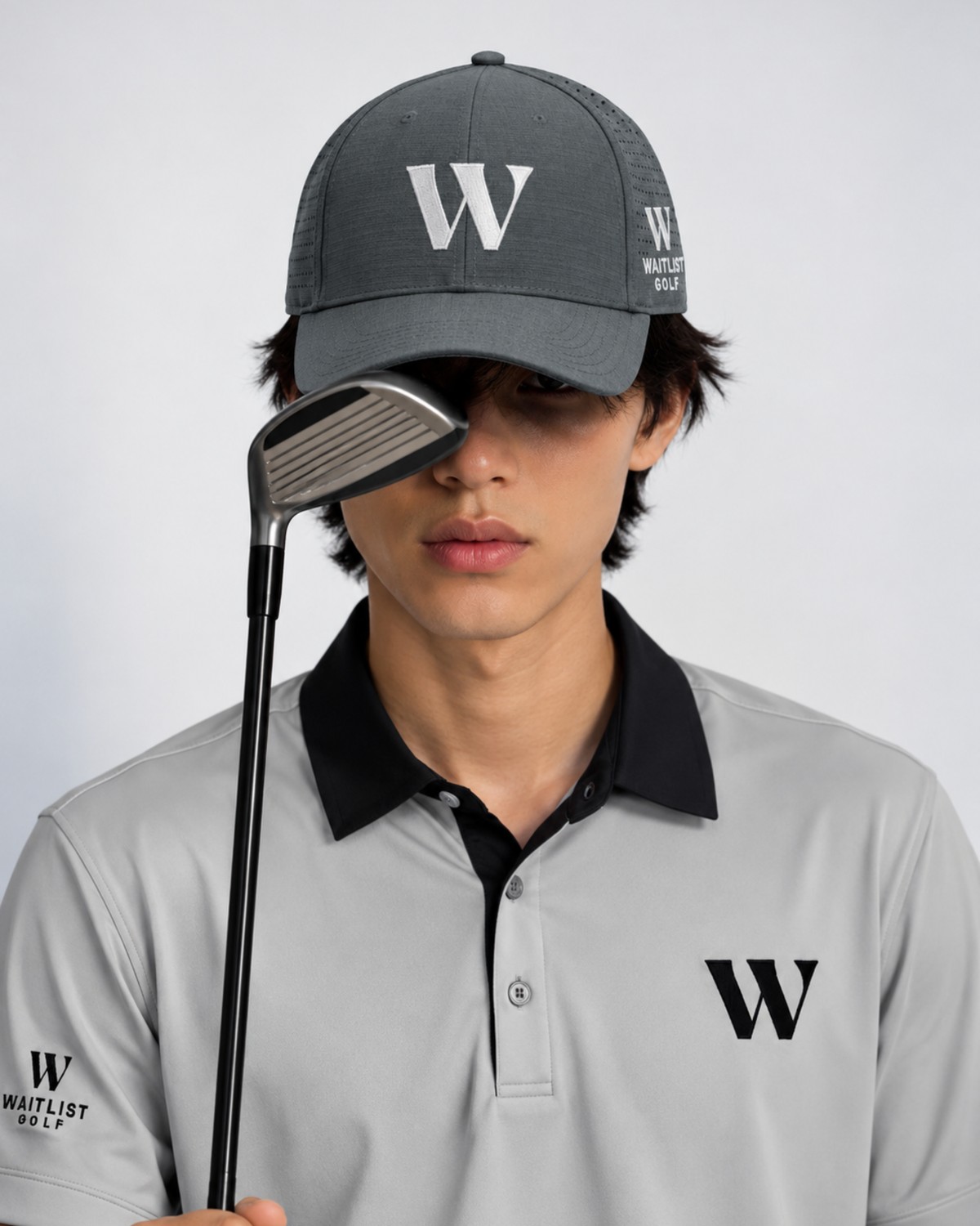Grey Ultra Lite Mesh Golf Cap